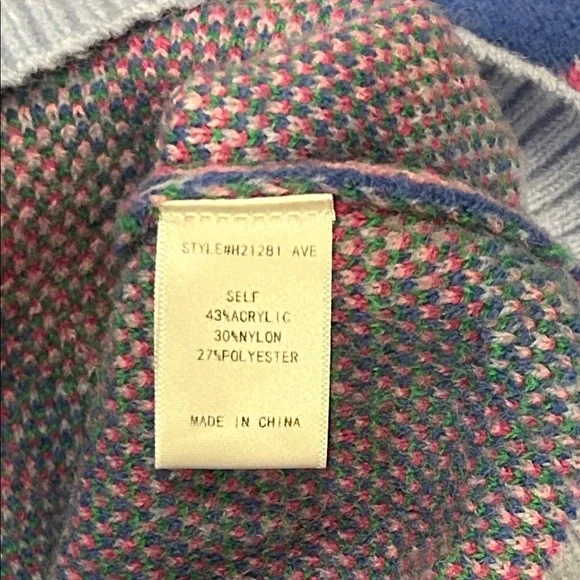 JODIFL Multicolor Abstract Crewneck Sweater small - Picture 3 of 4